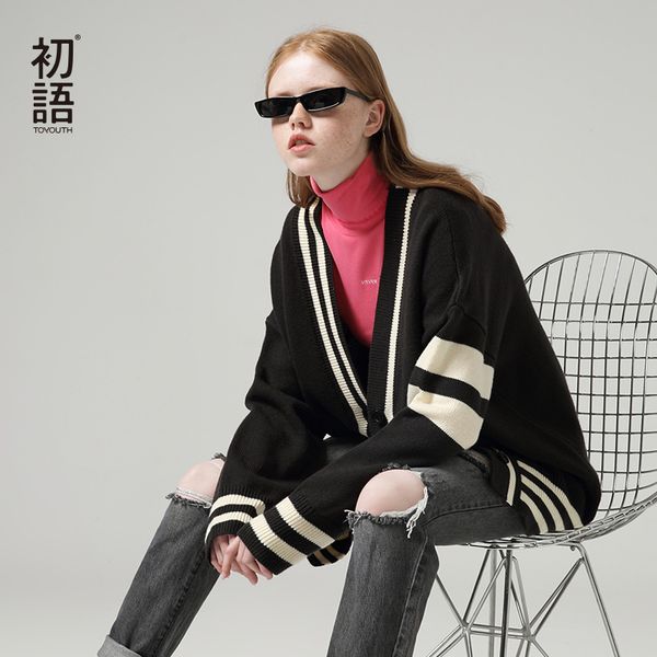 toyouth knit cardigan женщины 2019 осень новый v воротник цвет полоса свободный длинный свитер одиночные свитеры, White
toyouth knit cardigan женщины 2019 осень новый v воротник цвет полоса свободный длинный свитер одиночные свитеры, White