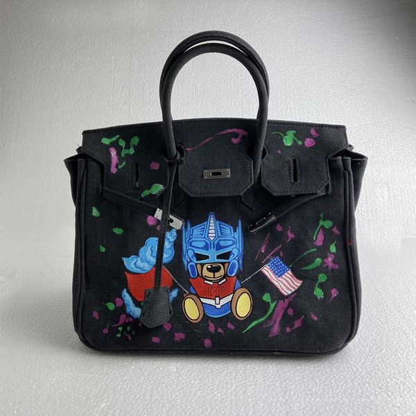 2020 handpainted graffiti bag custom cartoon design paintings american style large capacity canvas handbag 35cm silver hardware
2020 handpainted graffiti bag custom cartoon design paintings american style large capacity canvas handbag 35cm silver hardware