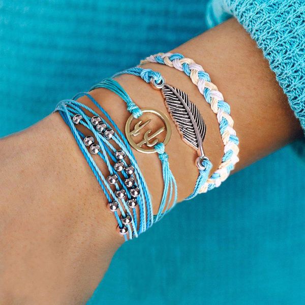4 pcs/set bohemia bracelets alloy ball cactus handmade rope leaves bangles for women beach party wedding jewellery friends gift, Black
4 pcs/set bohemia bracelets alloy ball cactus handmade rope leaves bangles for women beach party wedding jewellery friends gift, Black