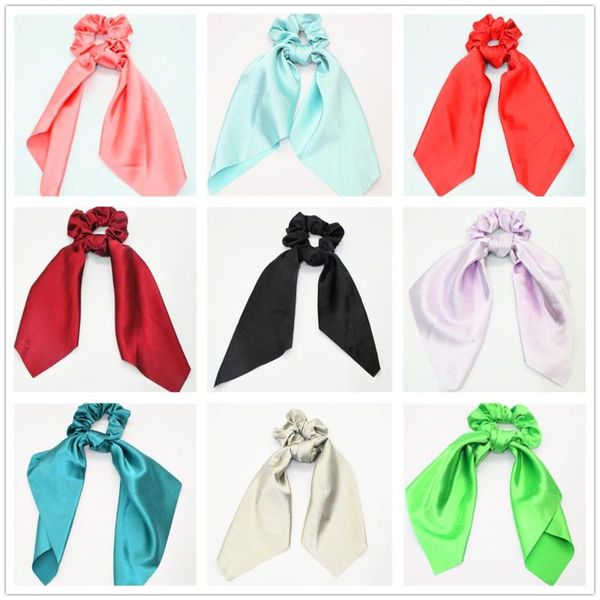 solid satin hair band for women elastic scrunchies hair scarf bow tie girls ties ropes wholesale, Brown
solid satin hair band for women elastic scrunchies hair scarf bow tie girls ties ropes wholesale, Brown