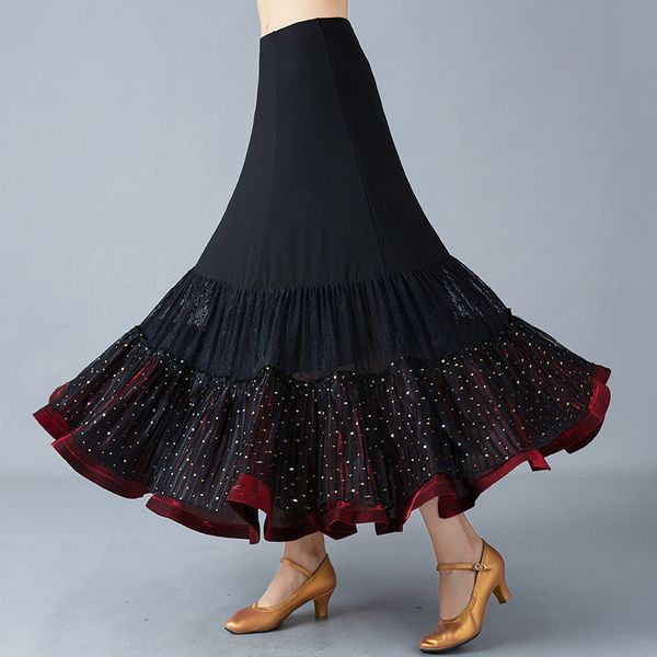 stage wear ballroom dancing skirt black flamenco skirts belly suit women waltz costumes dress d0801, Black;red
stage wear ballroom dancing skirt black flamenco skirts belly suit women waltz costumes dress d0801, Black;red