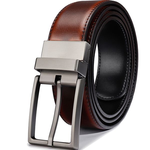 men reversible buckle belts mens leather handmade belt fashion cowhide leather men belt black/brandy big size designer belt t200113, Black;brown
men reversible buckle belts mens leather handmade belt fashion cowhide leather men belt black/brandy big size designer belt t200113, Black;brown