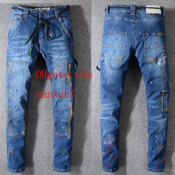 2019 skinny jeans men ripped holes jeans motorcycle biker denim pants men brand fashion designer hip hop mens jeans pour hommes ab-11, Blue
2019 skinny jeans men ripped holes jeans motorcycle biker denim pants men brand fashion designer hip hop mens jeans pour hommes ab-11, Blue