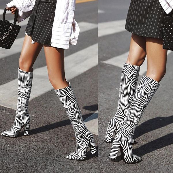 fashion knee high boots women's winter boots high heels long round slip on spring autumn shoes zebra print women's, Black
fashion knee high boots women's winter boots high heels long round slip on spring autumn shoes zebra print women's, Black