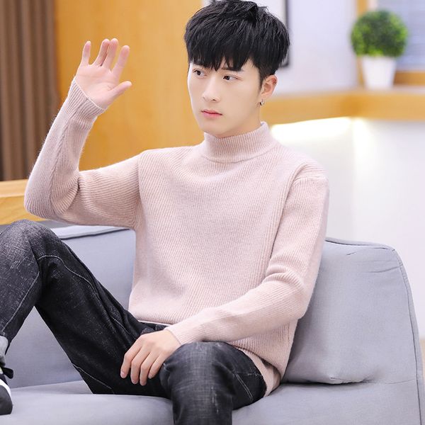 long sleeve men sweater winter pink white yellow red black blue new turtleneck pullovers casual fashion mens sweaters, White;black
long sleeve men sweater winter pink white yellow red black blue new turtleneck pullovers casual fashion mens sweaters, White;black