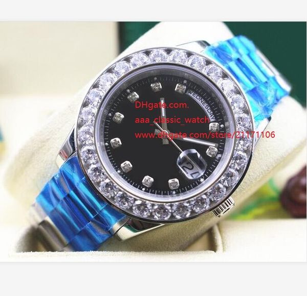 wristwatches day-date sapphire 41mm stainless steel black dial big diamond automatic mechanical mens men's watch watches, Slivery;brown
wristwatches day-date sapphire 41mm stainless steel black dial big diamond automatic mechanical mens men's watch watches, Slivery;brown
