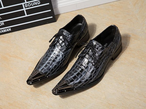 new mens casual business crocodile grain leather shoes men wedding party shoes men's dress derby, Black
new mens casual business crocodile grain leather shoes men wedding party shoes men's dress derby, Black