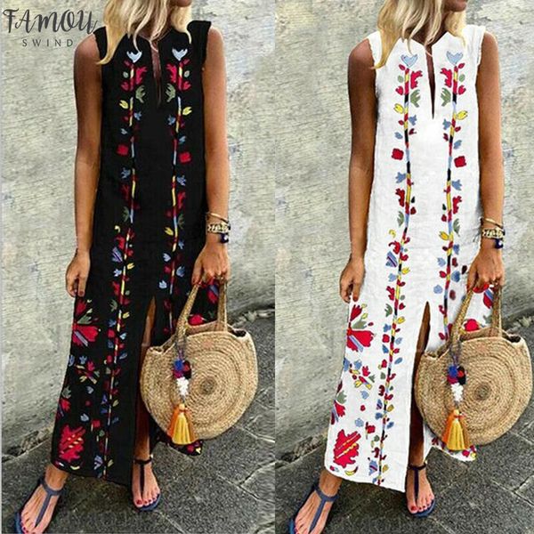 2020 women's summer flpral boho casual long maxi party cocktail beach dress sundress printed sleeveless split ethnic wind dress, Black;gray
2020 women's summer flpral boho casual long maxi party cocktail beach dress sundress printed sleeveless split ethnic wind dress, Black;gray