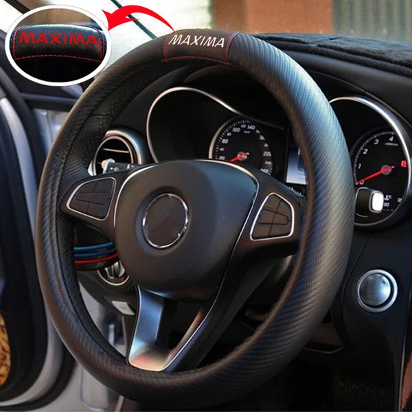 for maxima 38cm car carbon fiber leather steering wheel covers cap steering wheel cover auto car interior accessories
for maxima 38cm car carbon fiber leather steering wheel covers cap steering wheel cover auto car interior accessories