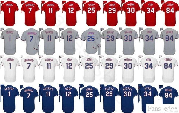Baseball #1 Elvis Andrus 7 Ivan Rodriguez 11 Darvish 12 Rougned Odor 29 Adrian Beltre 34 Nolan Ryan 84 Prince Fielder Jersey
Baseball #1 Elvis Andrus 7 Ivan Rodriguez 11 Darvish 12 Rougned Odor 29 Adrian Beltre 34 Nolan Ryan 84 Prince Fielder Jersey