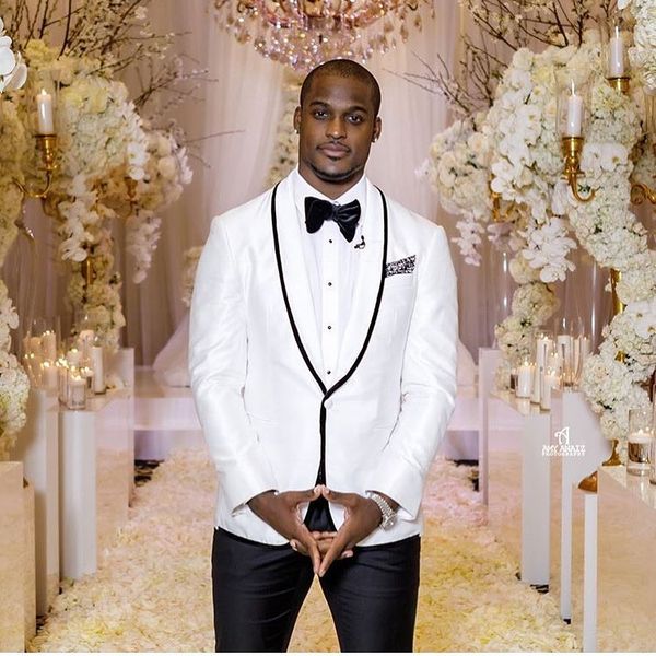 classy white mens prom suits shawl lapel wedding suits for men groomsman tuxedos two pieces one button blazers jacket+pants+bow tie, Black;gray
classy white mens prom suits shawl lapel wedding suits for men groomsman tuxedos two pieces one button blazers jacket+pants+bow tie, Black;gray
