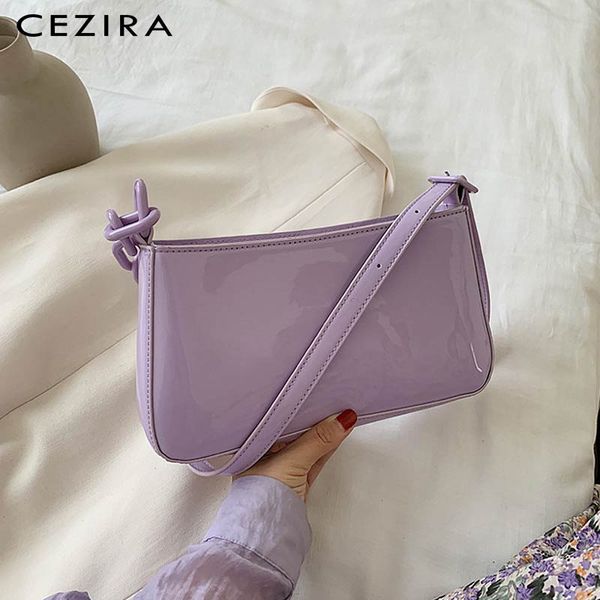 cezira luxury patent pu leather handbags for women solid color bag female casual chain shoulder bag ladies underarm baguette
cezira luxury patent pu leather handbags for women solid color bag female casual chain shoulder bag ladies underarm baguette