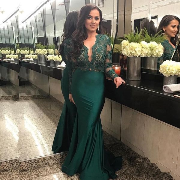 new listed mermaid prom dresses 2019 green formal dress v-neck illusion lace appliques long sleeves elegant evening gown, White;black
new listed mermaid prom dresses 2019 green formal dress v-neck illusion lace appliques long sleeves elegant evening gown, White;black