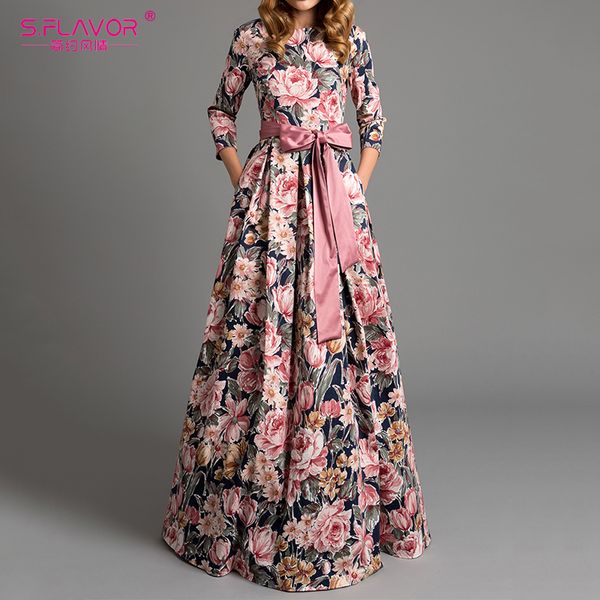 bohemian printing long dress o-neck three quarter sleeve big hem women autumn winter dress elegant casual vestidos, White;black
bohemian printing long dress o-neck three quarter sleeve big hem women autumn winter dress elegant casual vestidos, White;black