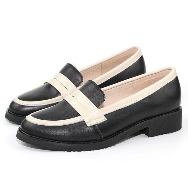 spring/autumn genuine leather flats loafers women color matching plus size woman casual flat shoe college women's slip-on shoes, Black
spring/autumn genuine leather flats loafers women color matching plus size woman casual flat shoe college women's slip-on shoes, Black