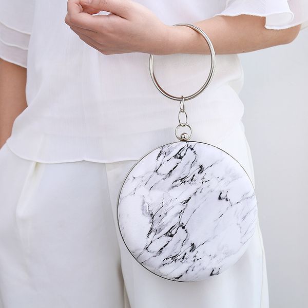 new ladies handbag fashion round ink printing ladies dinner bag texture metal ring chain shoulder messenger bag tote wallet
new ladies handbag fashion round ink printing ladies dinner bag texture metal ring chain shoulder messenger bag tote wallet