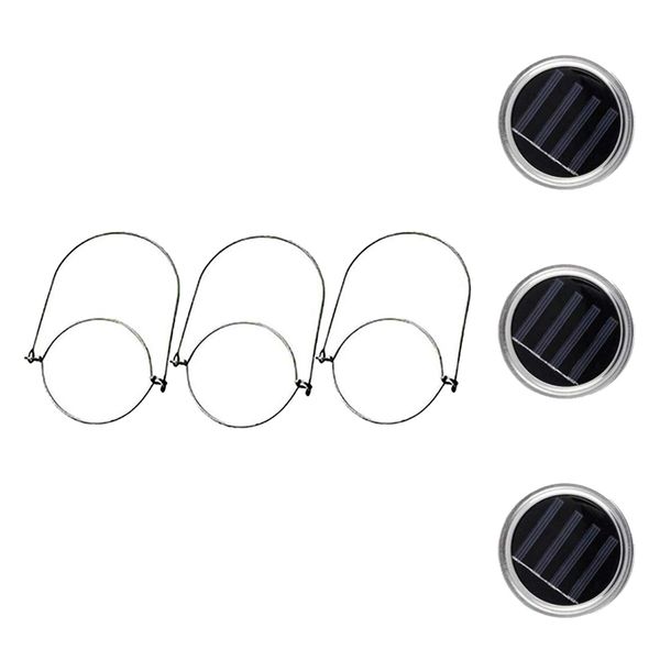 3 pack solar powered mason jar lids lights,10 leds fairy portable lanterns,3 stainless steel hangers(jars not included),for pati
3 pack solar powered mason jar lids lights,10 leds fairy portable lanterns,3 stainless steel hangers(jars not included),for pati