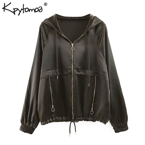 vintage stylish hooded zipper bomber jacket coat women 2019 fashion long sleeve drawstring tie outerwear casual casaco femme, Black;brown
vintage stylish hooded zipper bomber jacket coat women 2019 fashion long sleeve drawstring tie outerwear casual casaco femme, Black;brown