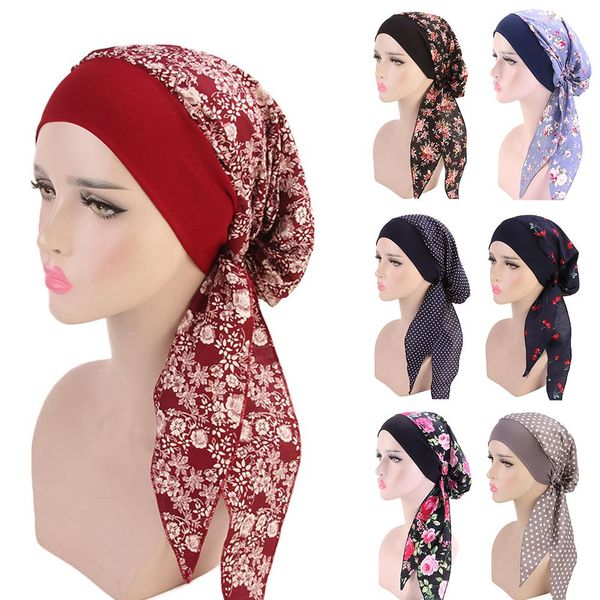 women elastic cotton turban hat scarves pre-tied bandana headwear head hair loss accessories, Blue;gray
women elastic cotton turban hat scarves pre-tied bandana headwear head hair loss accessories, Blue;gray
