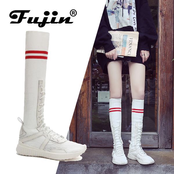 fujin new knee high boots women shoes winter stretch boots keep warm flat long female fashion shoes woman, Black
fujin new knee high boots women shoes winter stretch boots keep warm flat long female fashion shoes woman, Black