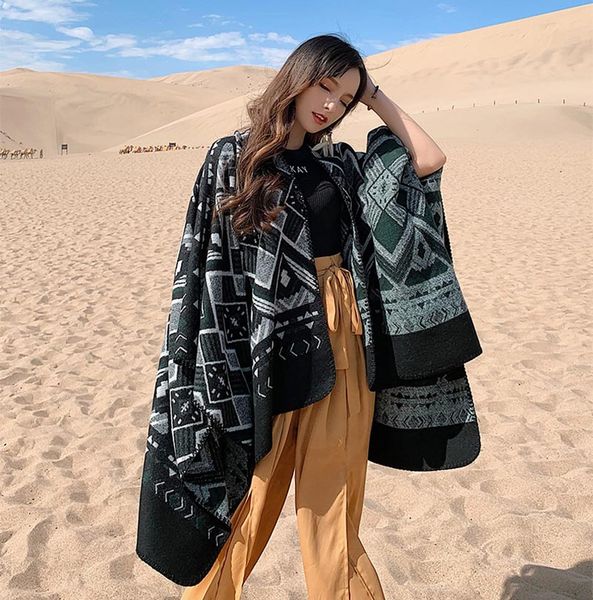 autumn and winter ladies fashion new diamond-shaped split warm shawl scarf thickening imitation cashmere cloak desert travel street scarf, Blue;gray
autumn and winter ladies fashion new diamond-shaped split warm shawl scarf thickening imitation cashmere cloak desert travel street scarf, Blue;gray