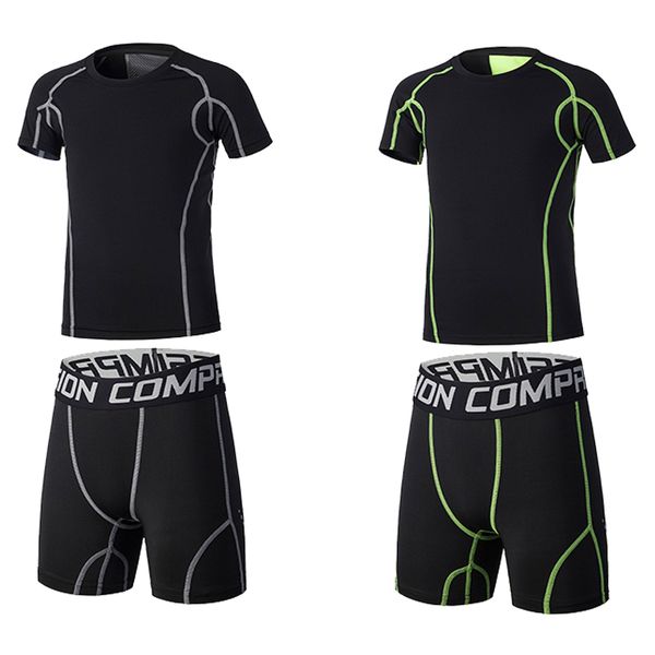 children running shorts tee fitness leggings gym clothing kids boys running tracksuit youth boys training jogging sports suits, Black;blue
children running shorts tee fitness leggings gym clothing kids boys running tracksuit youth boys training jogging sports suits, Black;blue