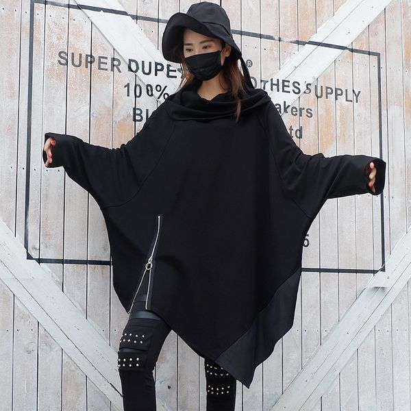 lanmrem 2019 new winter women clothes zippers asymmetrical batwing sleeves turleneck collar pullover sweatshirt loose wj75701, Black
lanmrem 2019 new winter women clothes zippers asymmetrical batwing sleeves turleneck collar pullover sweatshirt loose wj75701, Black