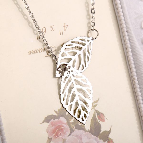 jg new gold and sliver two leaf pendants necklace chain multi layer statement necklaces woman gift sale kka6217, Silver
jg new gold and sliver two leaf pendants necklace chain multi layer statement necklaces woman gift sale kka6217, Silver