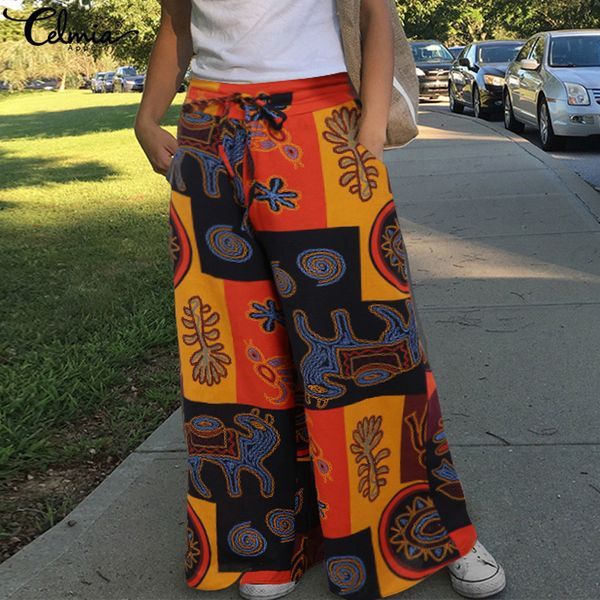 celmia fashion women printed trousers wide leg pants high waist long palazzo casual loose vintage pantalones femme plus size 7, Black;white
celmia fashion women printed trousers wide leg pants high waist long palazzo casual loose vintage pantalones femme plus size 7, Black;white