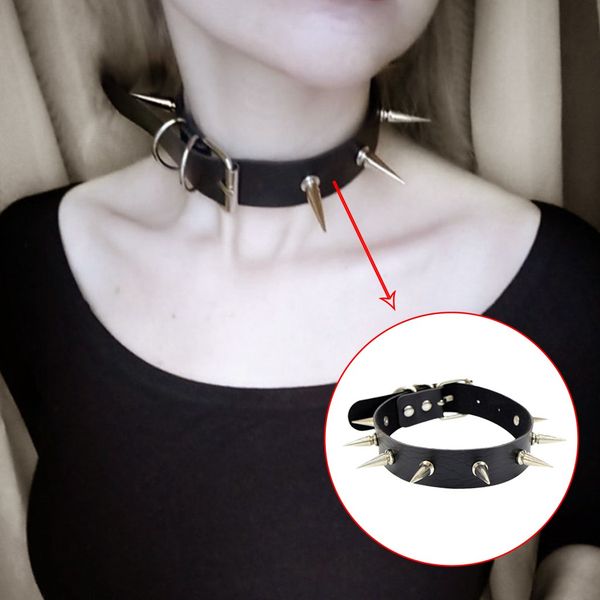 3pc fashion punk gothic vintage leather necklace special design collar gothic spike unique structure necklaces black necklace, Silver
3pc fashion punk gothic vintage leather necklace special design collar gothic spike unique structure necklaces black necklace, Silver