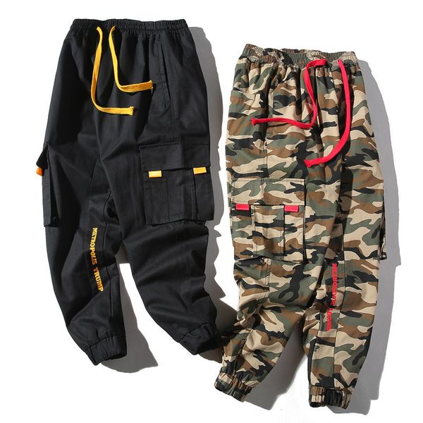 men brand casual pants men pockets cargo pants army male harem joggers harajuku hip hop trousers men's tactical, Black
men brand casual pants men pockets cargo pants army male harem joggers harajuku hip hop trousers men's tactical, Black