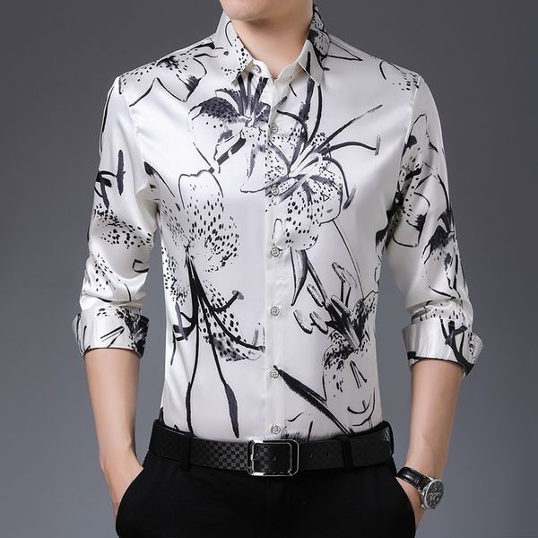 2020 new men's printed shirts male slim fit long sleeve shirt men white floral print casual comfortable shellort plus size -4xl, White;black
2020 new men's printed shirts male slim fit long sleeve shirt men white floral print casual comfortable shellort plus size -4xl, White;black