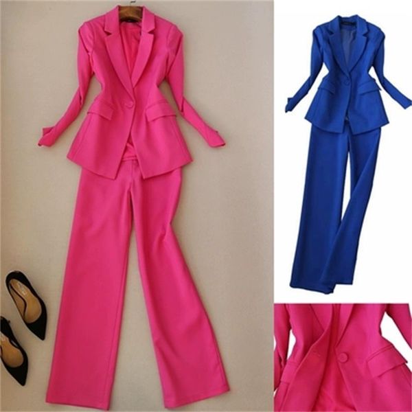fashion suit suit female new spring one button leisure slim long sleeve small straight wide leg pants two sets, White;black
fashion suit suit female new spring one button leisure slim long sleeve small straight wide leg pants two sets, White;black