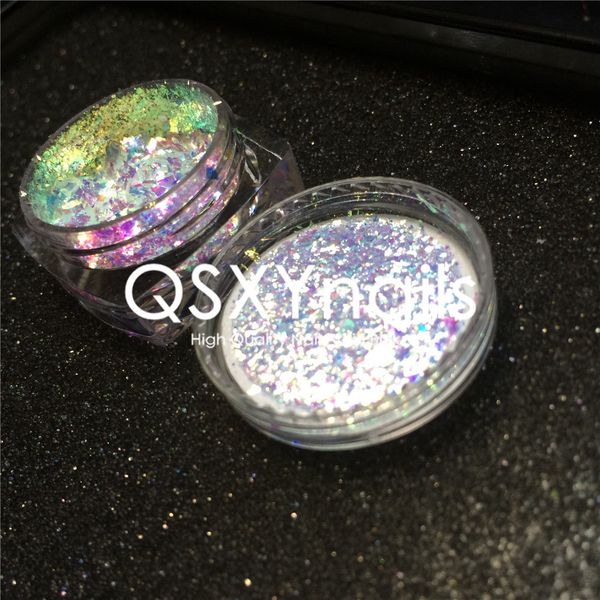 1 jar aurora chameleon flakes neon chrome mirror pigment unicorn nails glitter for gel nail polish nail art manicure, Silver;gold
1 jar aurora chameleon flakes neon chrome mirror pigment unicorn nails glitter for gel nail polish nail art manicure, Silver;gold