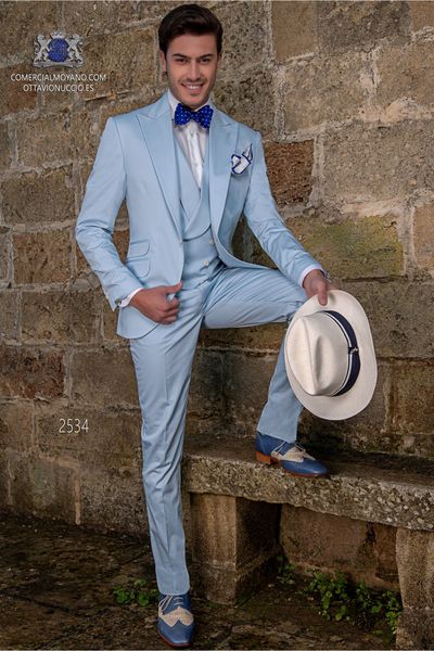 sky blue groom tuxedos peak lapel groomsman wedding tuxedos fashion men formal business prom dinner 3 piece suit(jacket+pants+tie+vest) 19, Black;gray
sky blue groom tuxedos peak lapel groomsman wedding tuxedos fashion men formal business prom dinner 3 piece suit(jacket+pants+tie+vest) 19, Black;gray