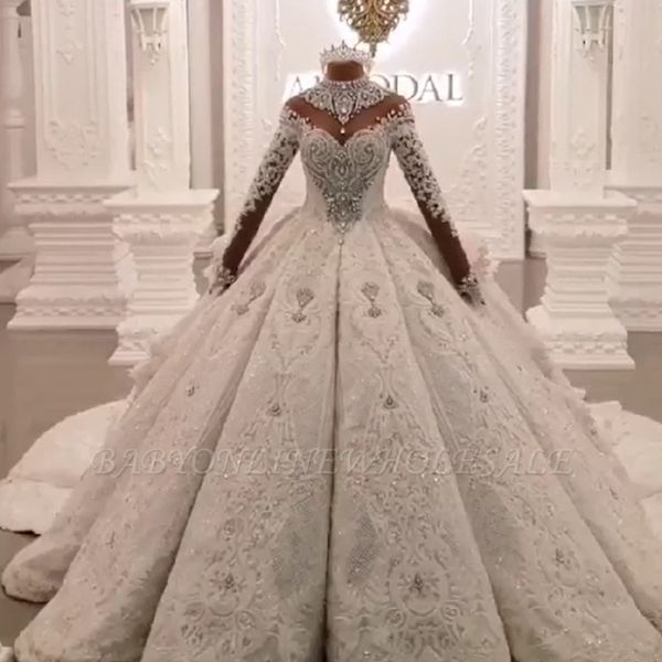 vintage ball gown wedding dresses 2020 high neck luxury train long sleeves sparkle applique satin bridal gowns247z, White
vintage ball gown wedding dresses 2020 high neck luxury train long sleeves sparkle applique satin bridal gowns247z, White