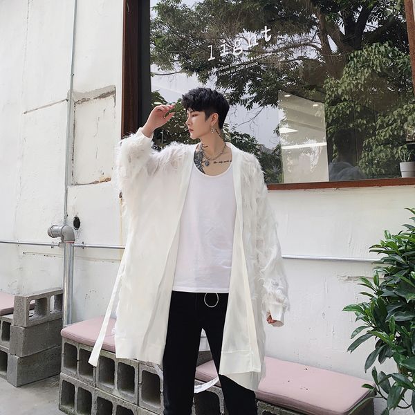 mixcubic 2019 autumn korean style white three-dimensional feather cardigan men casual loose feather cardigan sweaters for men, White;black
mixcubic 2019 autumn korean style white three-dimensional feather cardigan men casual loose feather cardigan sweaters for men, White;black