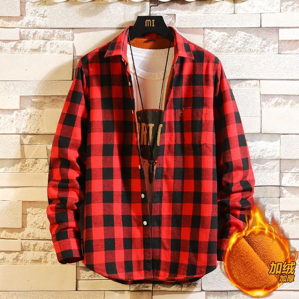 plaid korean men shirt red long sleeve thicken casual men clothes koszule meskie autumn spring mens clothing large size bb60ncs, White;black
plaid korean men shirt red long sleeve thicken casual men clothes koszule meskie autumn spring mens clothing large size bb60ncs, White;black
