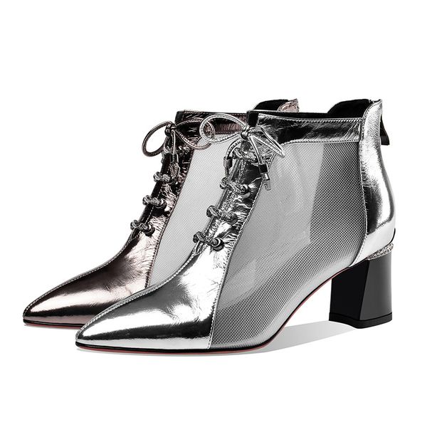 pgxxzlx women's genuine leather zipper square heels ankle boots ladies mesh butterfly knot cool boots female fashion woman shoes, Black
pgxxzlx women's genuine leather zipper square heels ankle boots ladies mesh butterfly knot cool boots female fashion woman shoes, Black