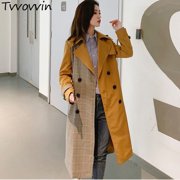 2019 new spring korean fashion women windbreaker long overknee striped patchwork double breasted waist belts jacket e248, Tan;black
2019 new spring korean fashion women windbreaker long overknee striped patchwork double breasted waist belts jacket e248, Tan;black