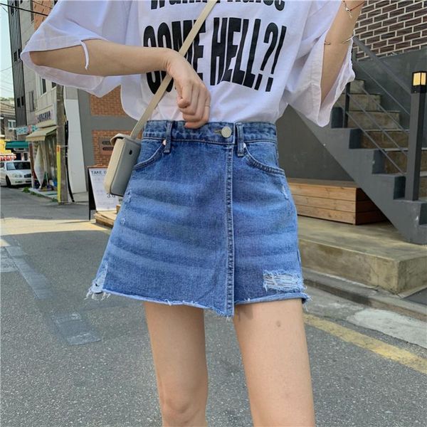 coigarsam women denim pants slim don't ~ 37 yuan skirt jeans blue 8363
