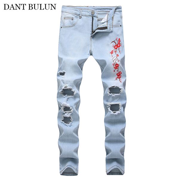 fashion men's jean flowers embroidery slim fit straight casual skinny jeans men stretch denim trousers ripped hole homme pants, Blue
fashion men's jean flowers embroidery slim fit straight casual skinny jeans men stretch denim trousers ripped hole homme pants, Blue