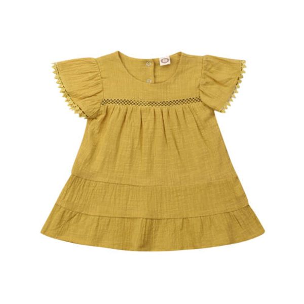 kid baby girl ruffle dress summer solid clothes tutu princess dresses, Red;yellow
kid baby girl ruffle dress summer solid clothes tutu princess dresses, Red;yellow