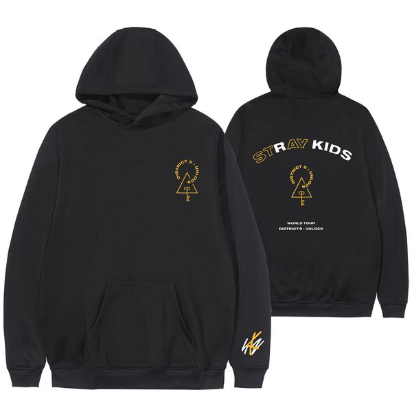 women's hoodies kpop stray kids concert district 9 unlock same paragraph oversized hoodie sweatshirt hooded coat men, Black 
women's hoodies kpop stray kids concert district 9 unlock same paragraph oversized hoodie sweatshirt hooded coat men, Black
