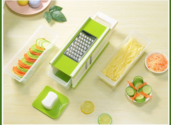 5-in-1 multi-function four-sided square vegetable shredder planer silk vegetable and fruit food slicer green
5-in-1 multi-function four-sided square vegetable shredder planer silk vegetable and fruit food slicer green