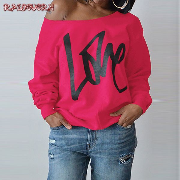 raisevern women one shoulder sweatshirts love letter print autumn female young girl hip hop sweatshirt fashion loose, Black
raisevern women one shoulder sweatshirts love letter print autumn female young girl hip hop sweatshirt fashion loose, Black
