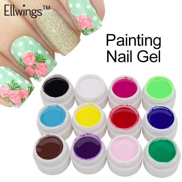 ellwings 3d glitter painting nail gel polish semi permanent diy nail art set 12 colors drawing gel varnish french sticker
ellwings 3d glitter painting nail gel polish semi permanent diy nail art set 12 colors drawing gel varnish french sticker