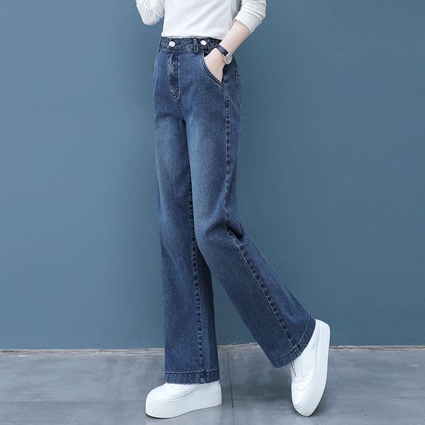 jeans women's spring and autumn 2019 new straight-barrel wide-legged pants loose waist loose women's pants drag high wais, Blue
jeans women's spring and autumn 2019 new straight-barrel wide-legged pants loose waist loose women's pants drag high wais, Blue