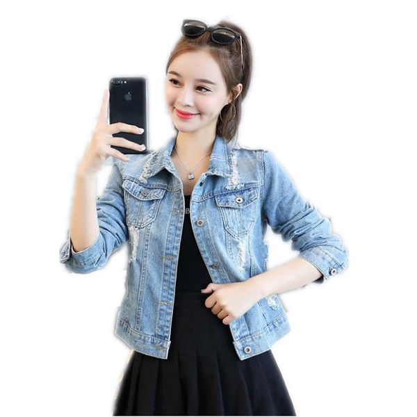 fashion streetwear women spring denim jacket 2019 new short holes coats jeans female slim plus size 5xl thin denim jackets q1168, Black;brown
fashion streetwear women spring denim jacket 2019 new short holes coats jeans female slim plus size 5xl thin denim jackets q1168, Black;brown
