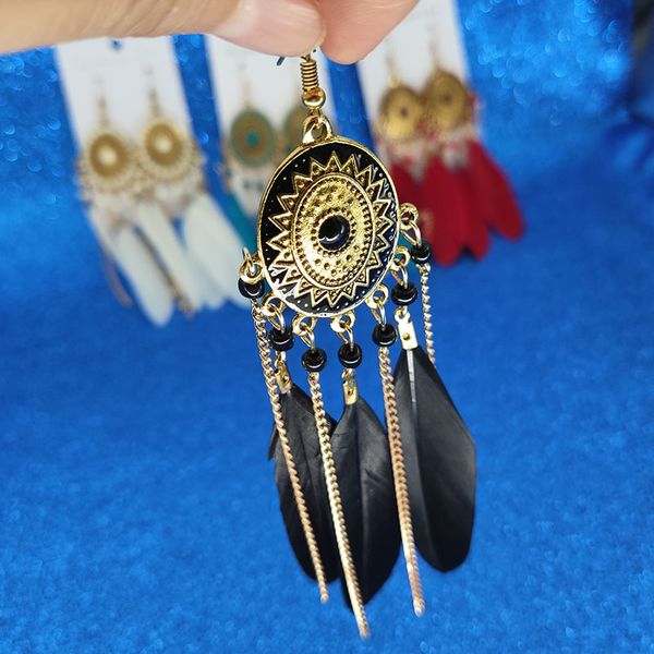 4 colors retro gold long chain feather tassel earrings dangle chandelier for women will and sandy fashion jewelry gift drop ship 350068, Silver
4 colors retro gold long chain feather tassel earrings dangle chandelier for women will and sandy fashion jewelry gift drop ship 350068, Silver